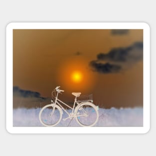 Sunset albino bike Sticker